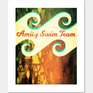 Amity Swim Team Geometric Posters and Art